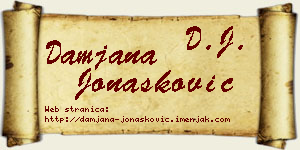Damjana Jonašković vizit kartica